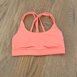 Sunset Coral Lululemon Energy Bra Size 2